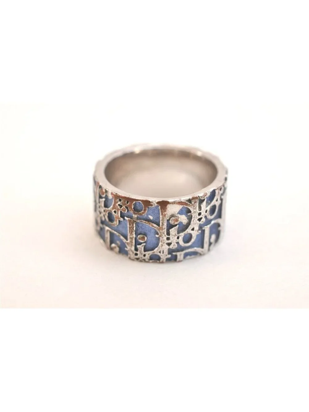 Dior Trotter Ring Usa Silver Blue CD